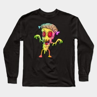 Cute Pizza Zombie Long Sleeve T-Shirt